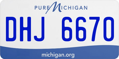 MI license plate DHJ6670