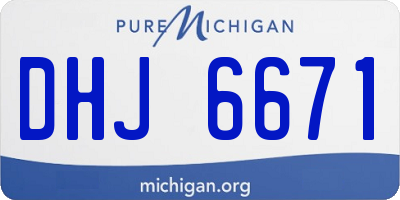 MI license plate DHJ6671