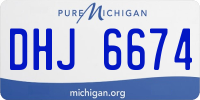 MI license plate DHJ6674