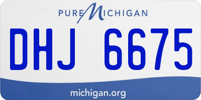 MI license plate DHJ6675