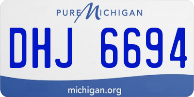 MI license plate DHJ6694