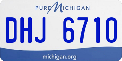MI license plate DHJ6710