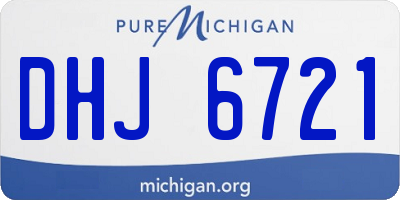 MI license plate DHJ6721