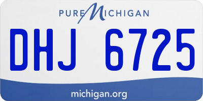MI license plate DHJ6725
