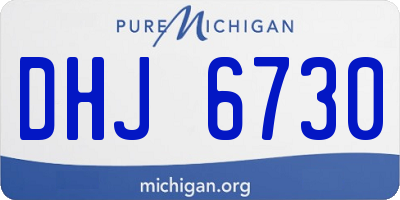 MI license plate DHJ6730