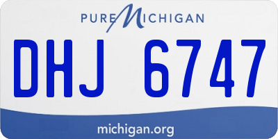 MI license plate DHJ6747