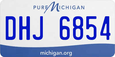 MI license plate DHJ6854