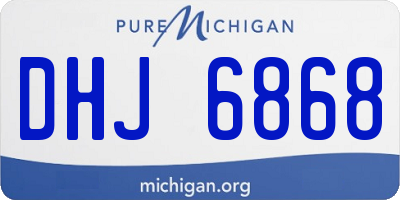 MI license plate DHJ6868