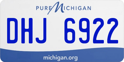 MI license plate DHJ6922