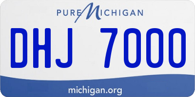 MI license plate DHJ7000
