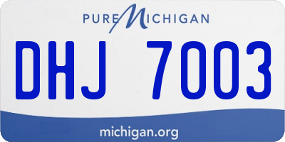 MI license plate DHJ7003