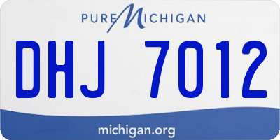 MI license plate DHJ7012