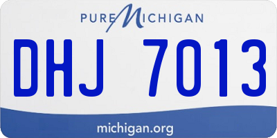 MI license plate DHJ7013