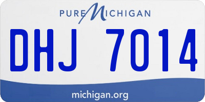 MI license plate DHJ7014
