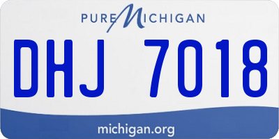 MI license plate DHJ7018