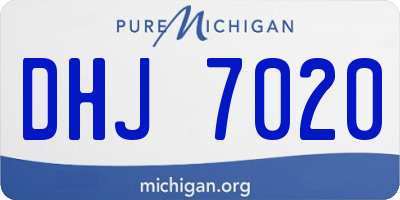 MI license plate DHJ7020