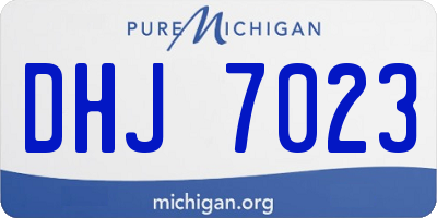 MI license plate DHJ7023
