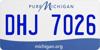 MI license plate DHJ7026
