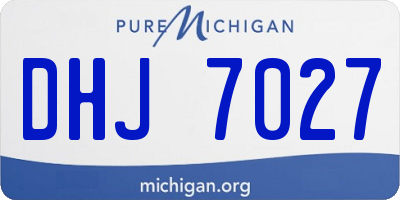 MI license plate DHJ7027