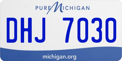MI license plate DHJ7030