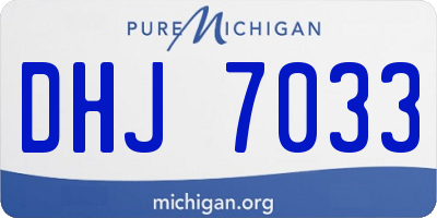 MI license plate DHJ7033