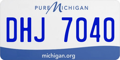 MI license plate DHJ7040