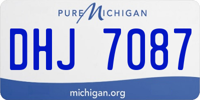 MI license plate DHJ7087
