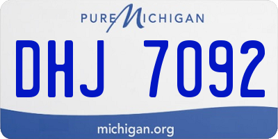 MI license plate DHJ7092