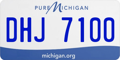 MI license plate DHJ7100