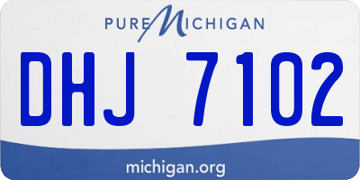 MI license plate DHJ7102