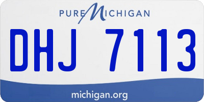 MI license plate DHJ7113
