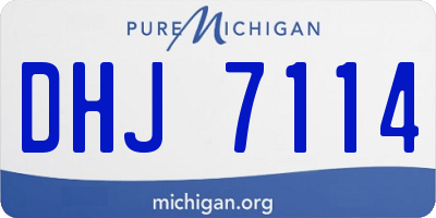 MI license plate DHJ7114