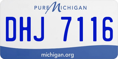 MI license plate DHJ7116
