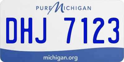 MI license plate DHJ7123