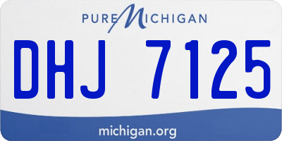 MI license plate DHJ7125