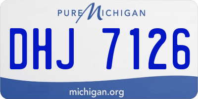 MI license plate DHJ7126
