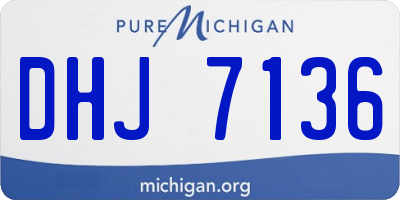 MI license plate DHJ7136