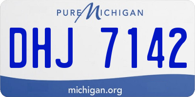MI license plate DHJ7142