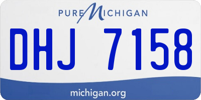 MI license plate DHJ7158