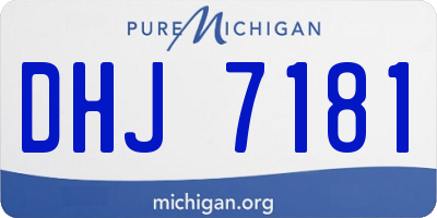 MI license plate DHJ7181
