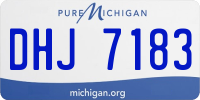 MI license plate DHJ7183