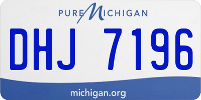 MI license plate DHJ7196