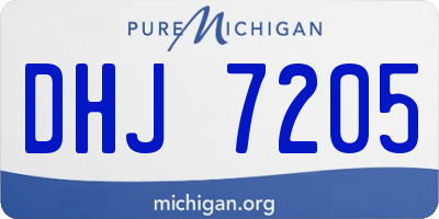 MI license plate DHJ7205