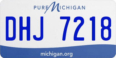 MI license plate DHJ7218