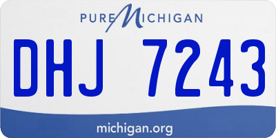MI license plate DHJ7243