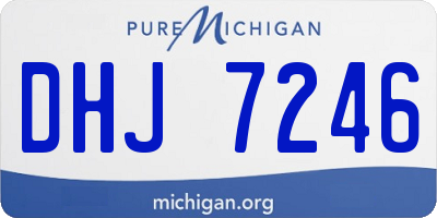 MI license plate DHJ7246