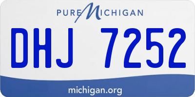 MI license plate DHJ7252