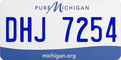 MI license plate DHJ7254