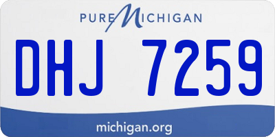MI license plate DHJ7259