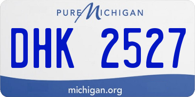 MI license plate DHK2527